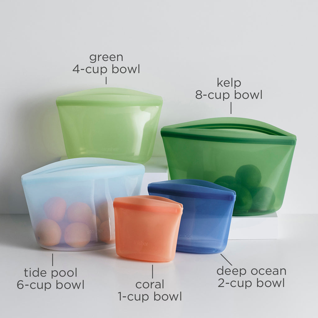 Kook Small Glass Prep Bowls with Lids, 7.25 oz, SRT of 8, Clear