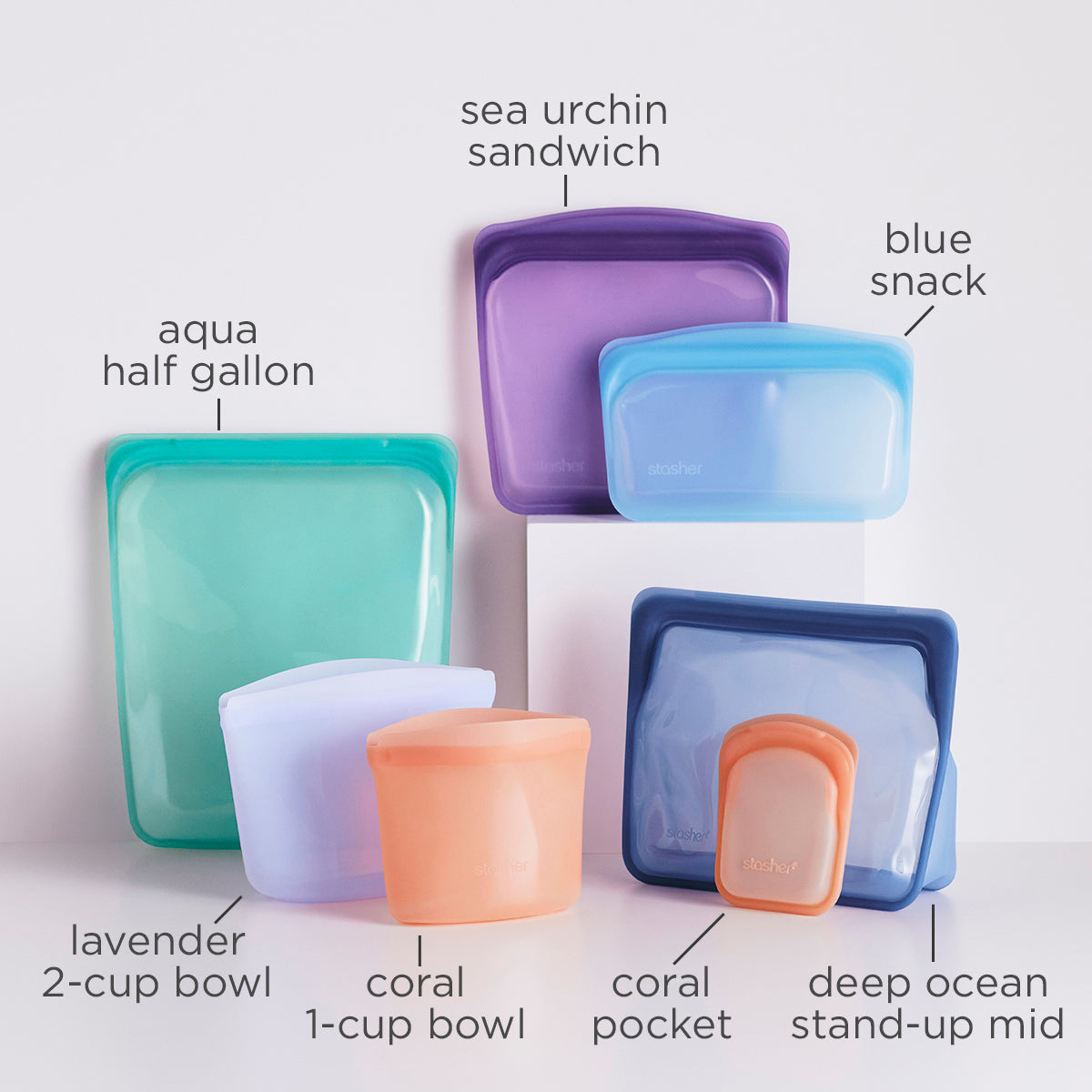 Stasher reusable silicone outlet bags