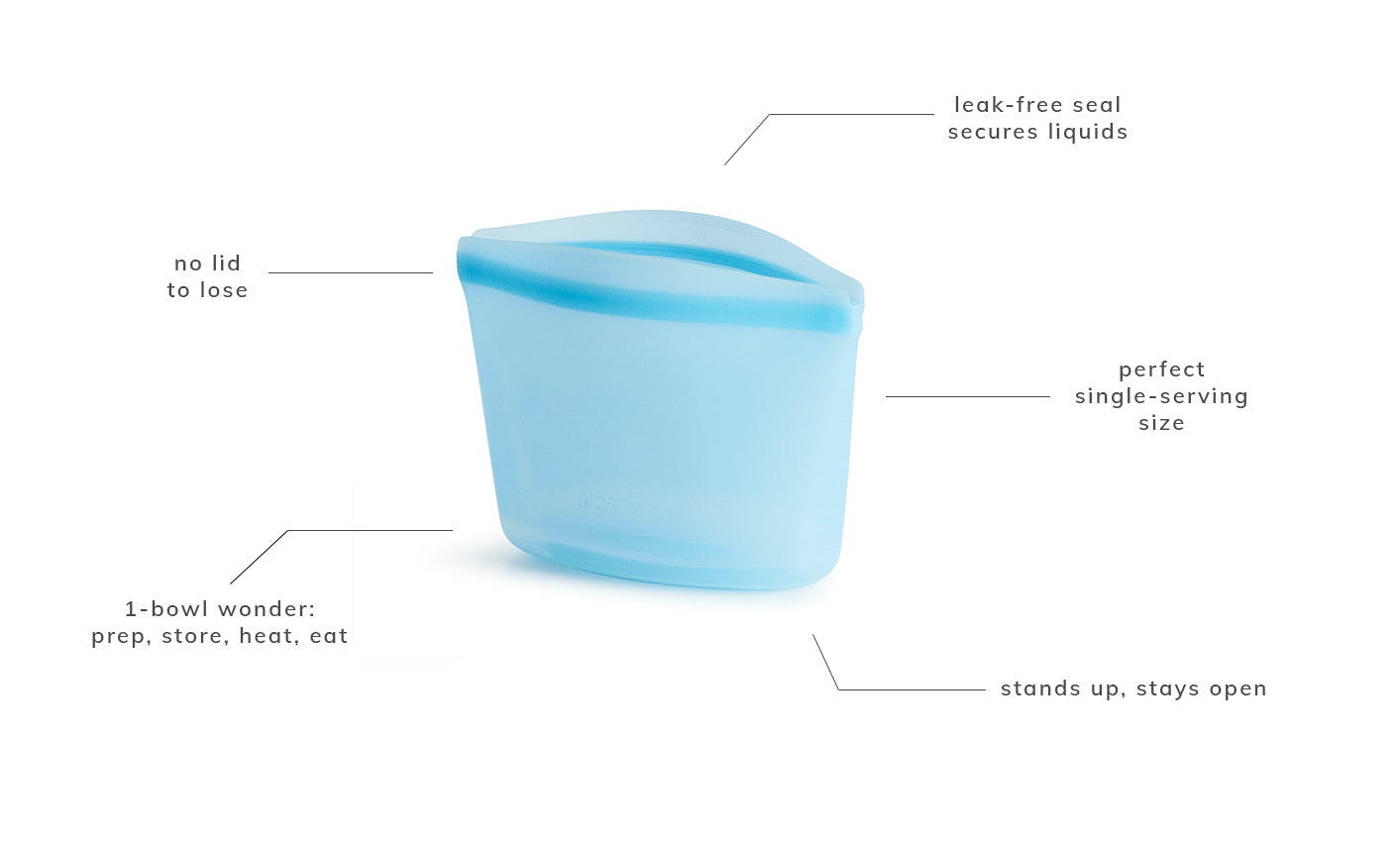 2-Cup Silicone Bowl, Reusable Silicone Bowl