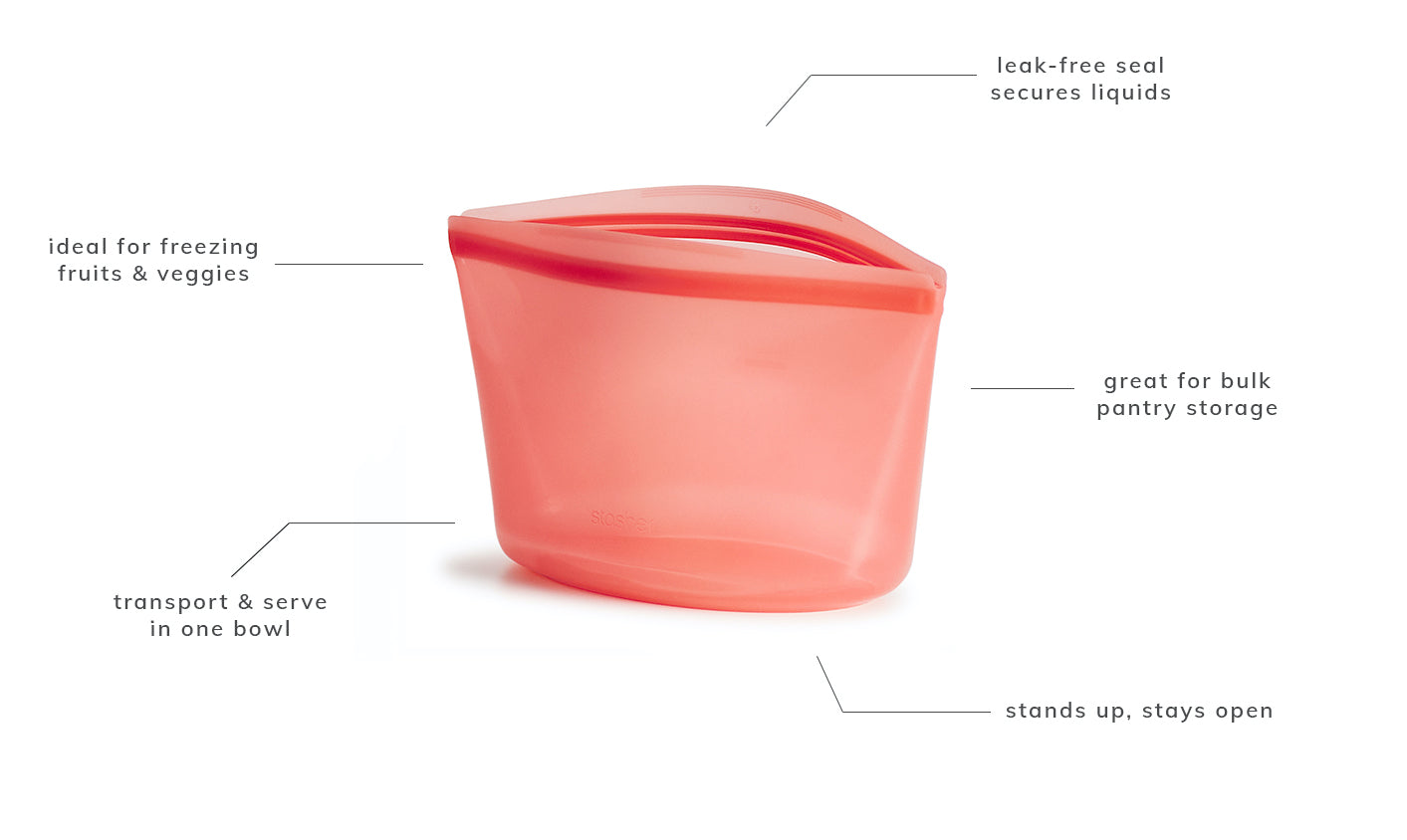 Stasher 6-Cup Bowl in Red | Silicone