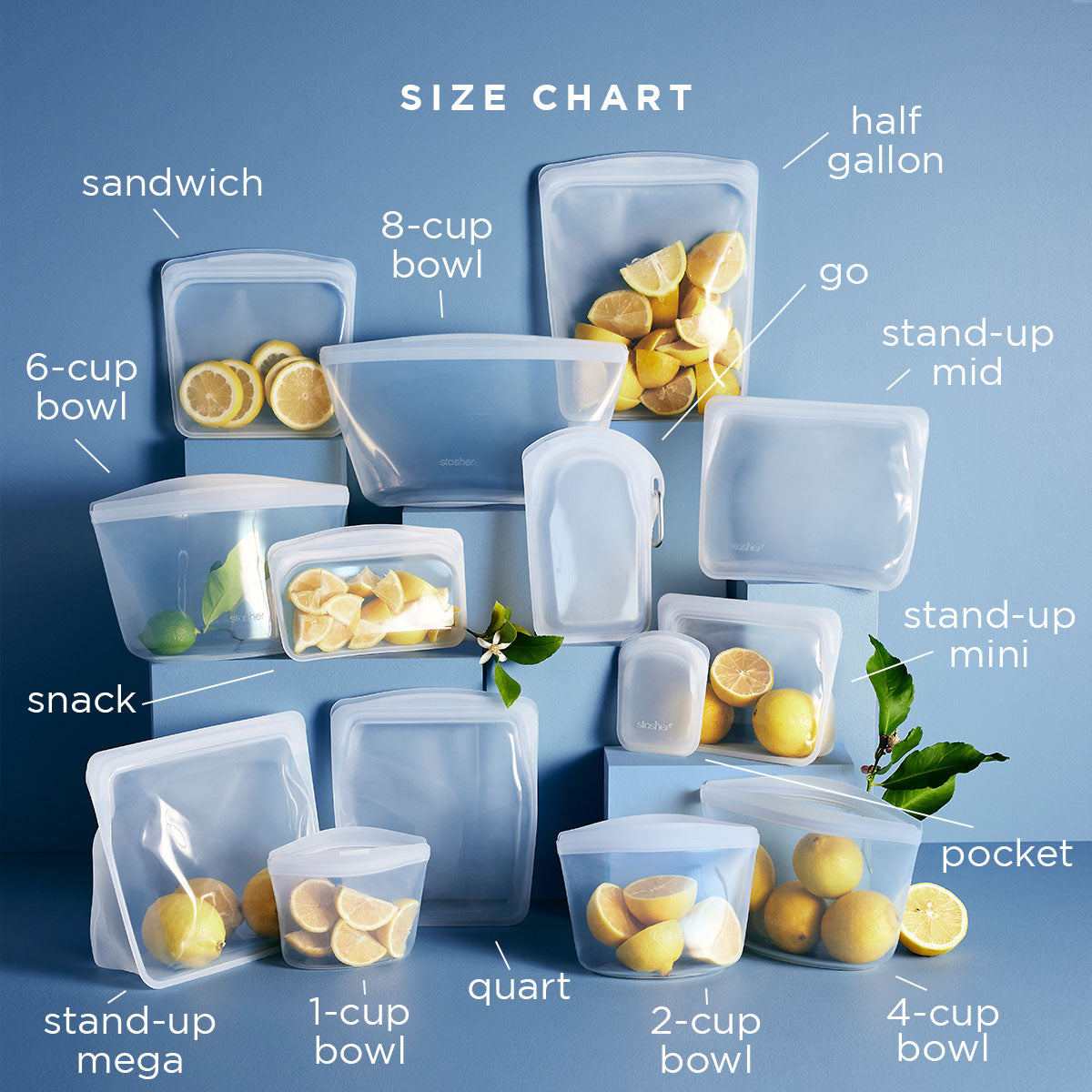 Sampler Bundle - Reusable Food Storage Bags (Set of 5)