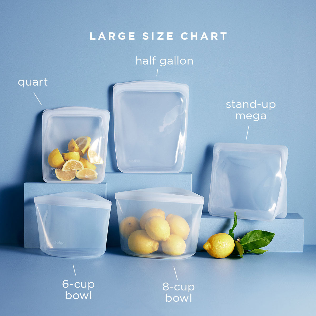 Food Storage Bag Upgrade Leakproof Top Stand Up Reusable