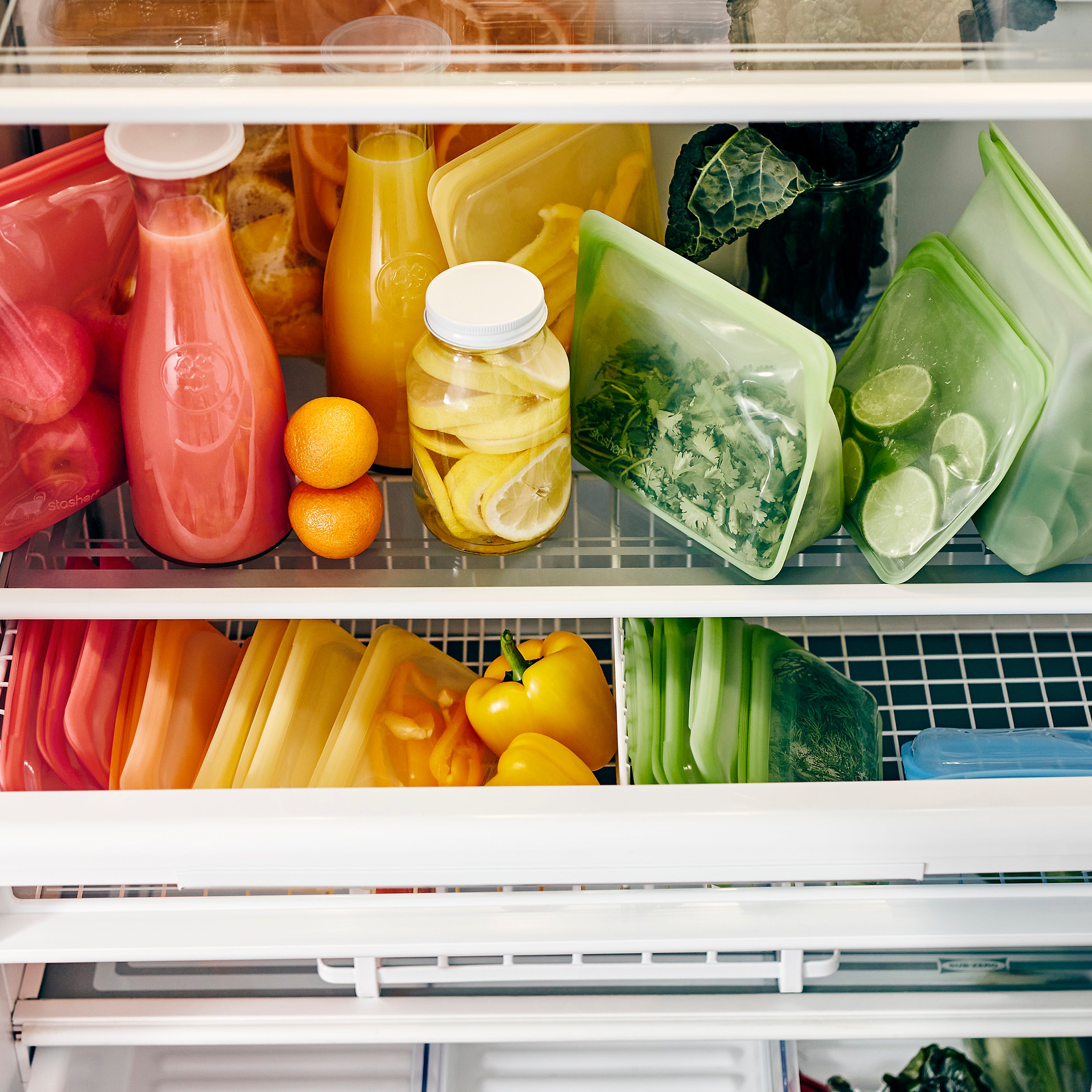 Food Storage Bag Upgrade Leakproof Top Stand Up Reusable Freezer